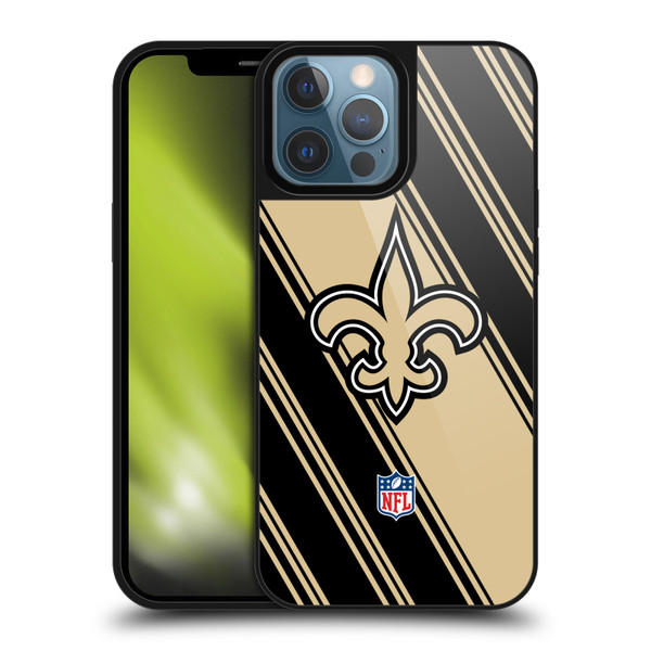 NFL New Orleans Saints Artwork Stripes Gel Armour Case For Apple iPhone 13 Pro Max