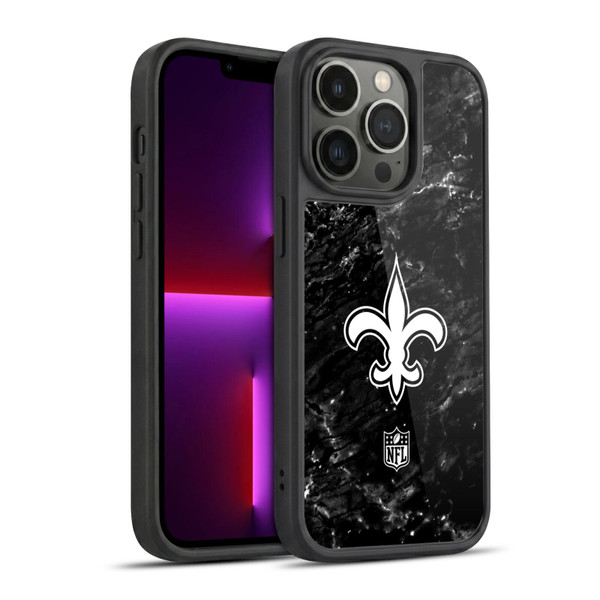 NFL New Orleans Saints Artwork Marble Gel Armour Case For Apple iPhone 13 Pro