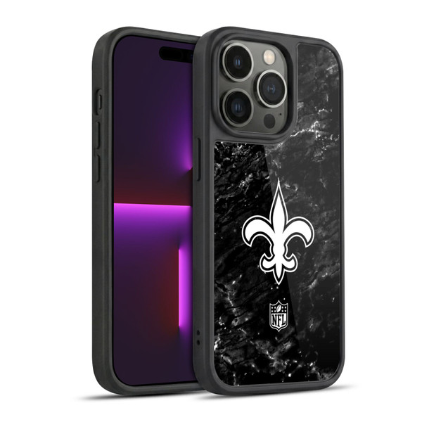 NFL New Orleans Saints Artwork Marble Gel Armour Case For Apple iPhone 14 Pro