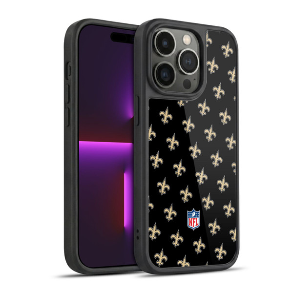 NFL New Orleans Saints Artwork Patterns Gel Armour Case For Apple iPhone 14 Pro