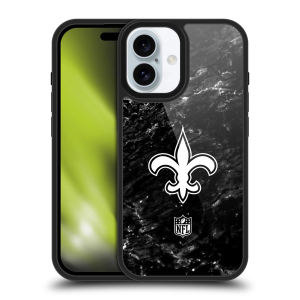 NFL New Orleans Saints Artwork Marble Gel Armour Case For Apple iPhone 16