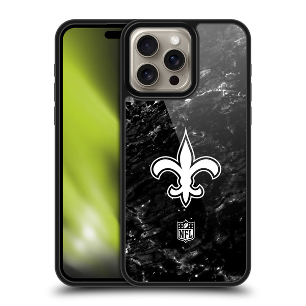 NFL New Orleans Saints Artwork Marble Gel Armour Case For Apple iPhone 16 Pro Max
