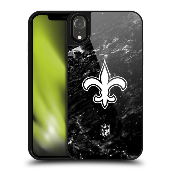 NFL New Orleans Saints Artwork Marble Gel Armour Case For Apple iPhone XR