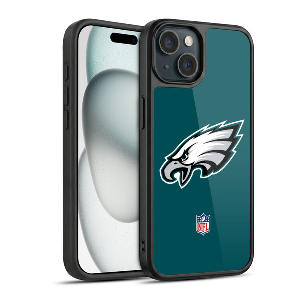 NFL Philadelphia Eagles Logo Plain Gel Armour Case For Apple iPhone 15