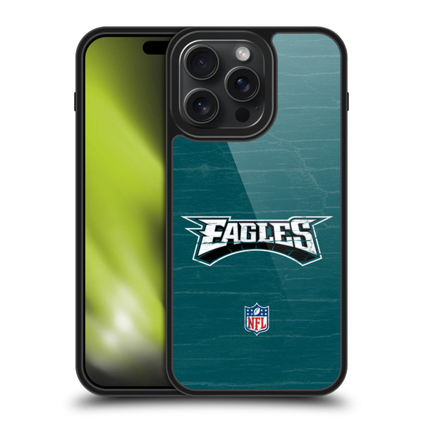 NFL Philadelphia Eagles Logo Distressed Look Gel Armour Case For Apple iPhone 15 Pro Max
