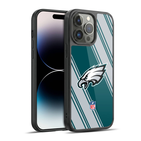 NFL Philadelphia Eagles Artwork Stripes Gel Armour Case For Apple iPhone 14 Pro Max