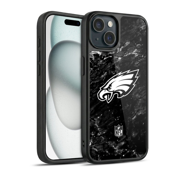 NFL Philadelphia Eagles Artwork Marble Gel Armour Case For Apple iPhone 15