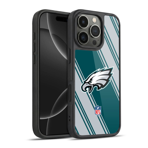 NFL Philadelphia Eagles Artwork Stripes Gel Armour Case For Apple iPhone 16 Pro