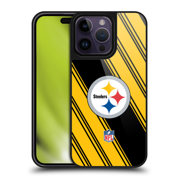 NFL Pittsburgh Steelers Artwork Stripes Gel Armour Case For Apple iPhone 14 Pro Max NFL Pittsburgh Steelers Artwork Stripes Gel Armour Case For Apple iPhone 14 Pro Max