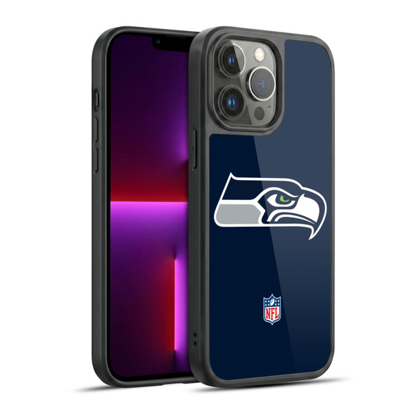 NFL Seattle Seahawks Logo Plain Gel Armour Case For Apple iPhone 13 Pro Max