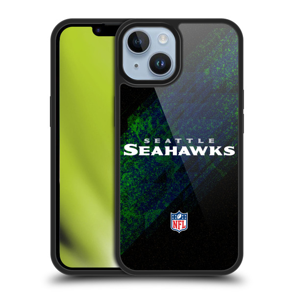 NFL Seattle Seahawks Logo Blur Gel Armour Case For Apple iPhone 14