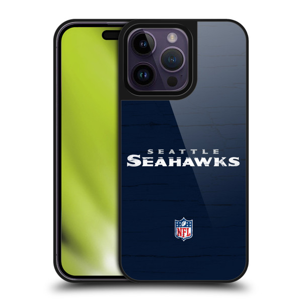 NFL Seattle Seahawks Logo Distressed Look Gel Armour Case For Apple iPhone 14 Pro Max
