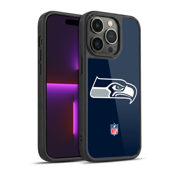 NFL Seattle Seahawks Logo Plain Gel Armour Case For Apple iPhone 14 Pro