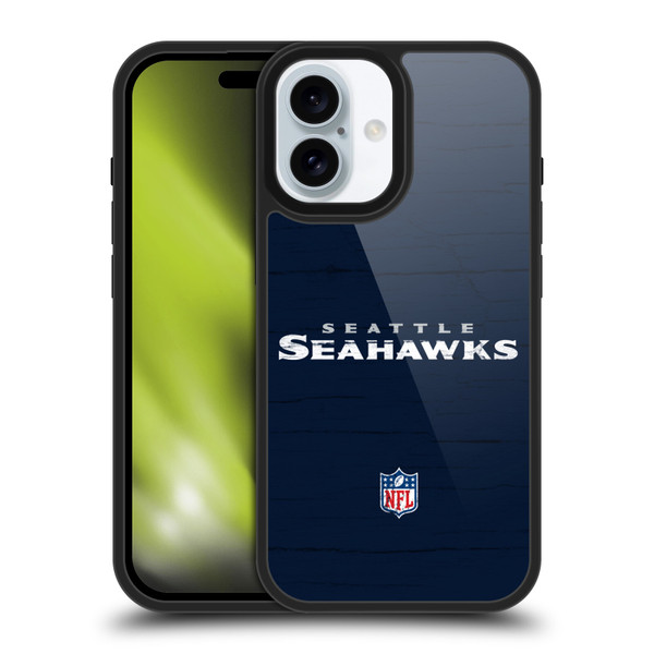 NFL Seattle Seahawks Logo Distressed Look Gel Armour Case For Apple iPhone 16