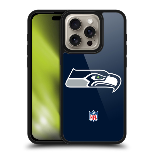 NFL Seattle Seahawks Logo Plain Gel Armour Case For Apple iPhone 16 Pro