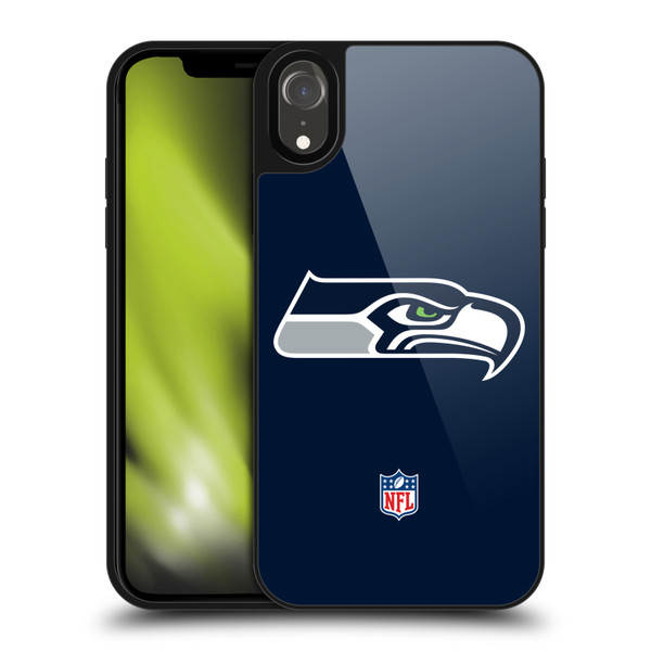 NFL Seattle Seahawks Logo Plain Gel Armour Case For Apple iPhone XR