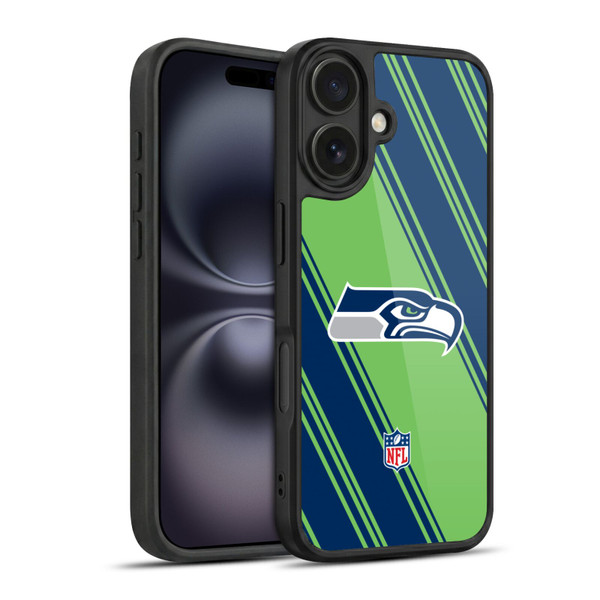 NFL Seattle Seahawks Artwork Stripes Gel Armour Case For Apple iPhone 16