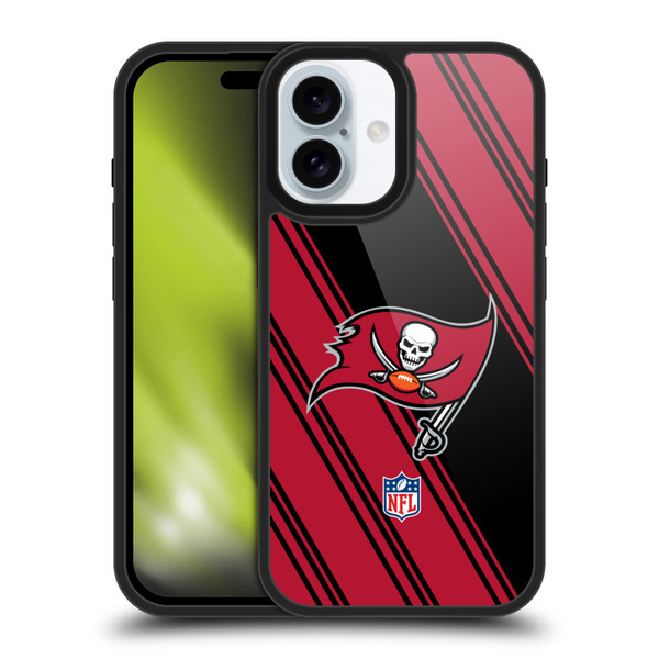 NFL Tampa Bay Buccaneers Artwork Stripes Gel Armour Case For Apple iPhone 16 NFL Tampa Bay Buccaneers Artwork Stripes Gel Armour Case For Apple iPhone 16