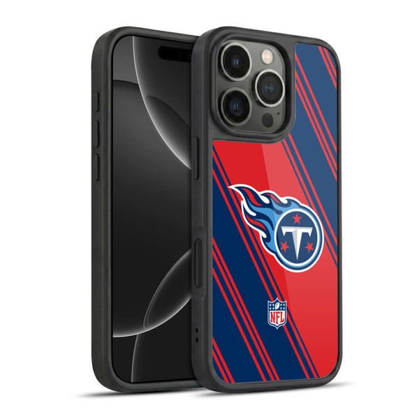 NFL Tennessee Titans Artwork Stripes Gel Armour Case For Apple iPhone 16 Pro
