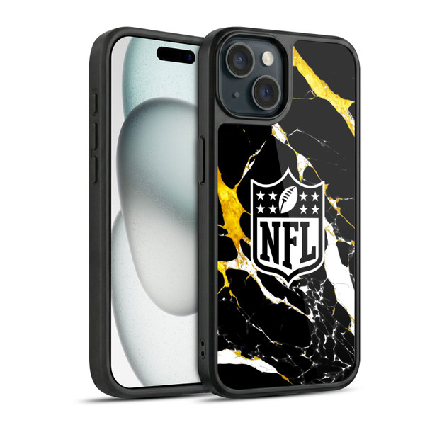 NFL Shield Marble Gel Armour Case For Apple iPhone 15