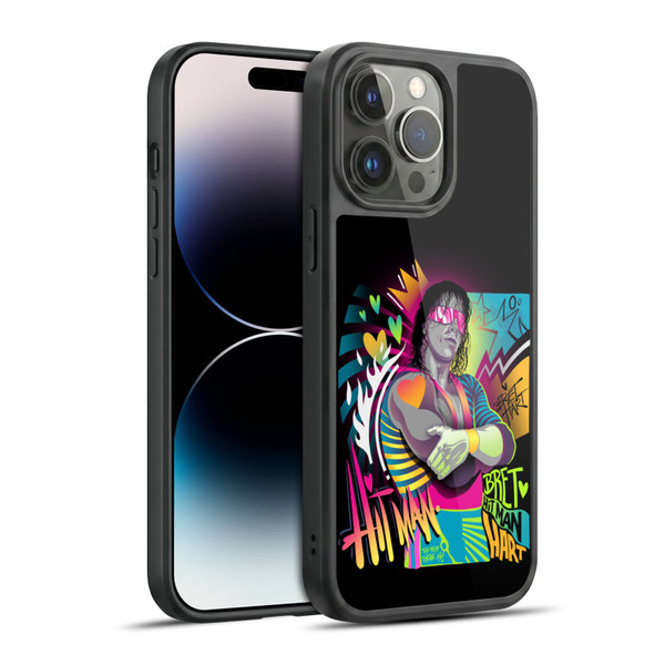 WWE Bret Hart Neon Art Gel Armour Case For Apple iPhone 14 Pro Max