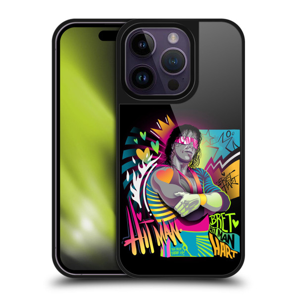 WWE Bret Hart Neon Art Gel Armour Case For Apple iPhone 14 Pro