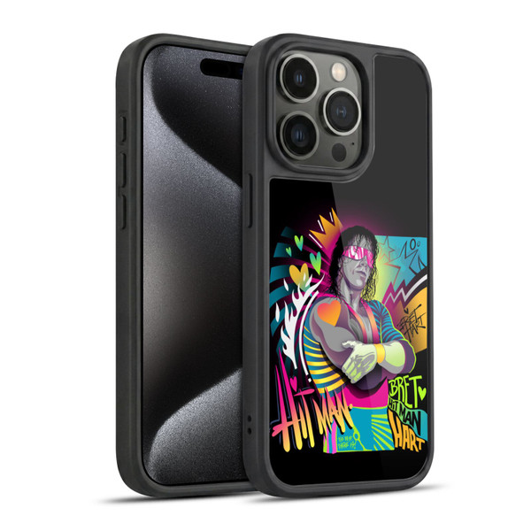 WWE Bret Hart Neon Art Gel Armour Case For Apple iPhone 15 Pro