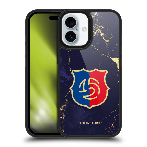 FC Barcelona 125th Anniversary Logo Marble Gel Armour Case For Apple iPhone 16
