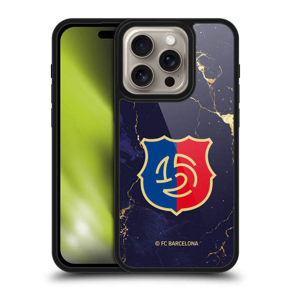 FC Barcelona 125th Anniversary Logo Marble Gel Armour Case For Apple iPhone 16 Pro