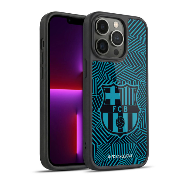FC Barcelona Crest Black Gel Armour Case For Apple iPhone 13 Pro
