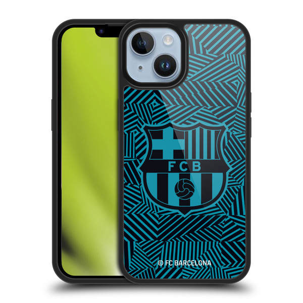 FC Barcelona Crest Black Gel Armour Case For Apple iPhone 14
