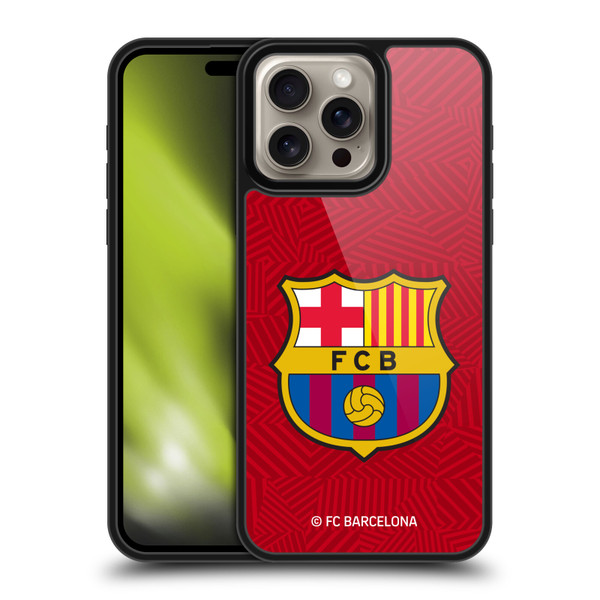 FC Barcelona Crest Red Gel Armour Case For Apple iPhone 16 Pro Max