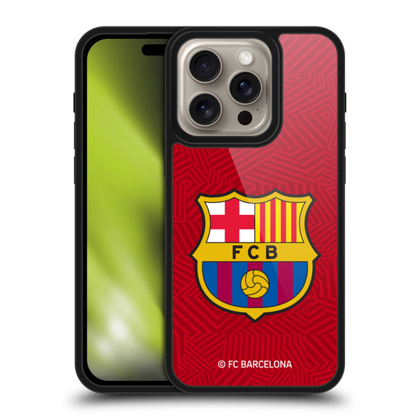 FC Barcelona Crest Red Gel Armour Case For Apple iPhone 16 Pro
