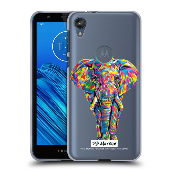 P.D. Moreno Animals Elephant Soft Gel Case for Motorola Moto E6