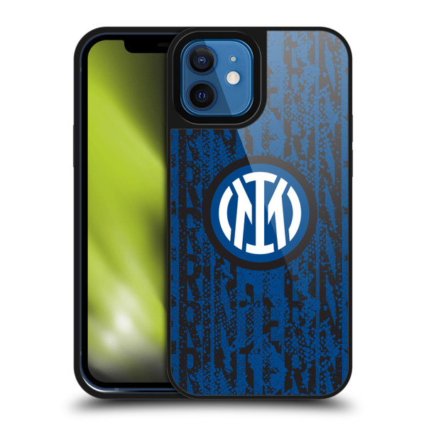 Fc Internazionale Milano Patterns Snake Wordmark Gel Armour Case For Apple iPhone 12 / iPhone 12 Pro