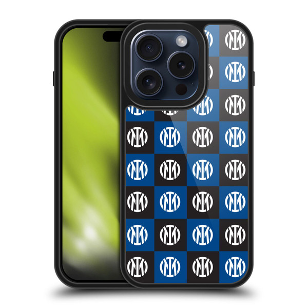Fc Internazionale Milano Patterns Crest Gel Armour Case For Apple iPhone 15 Pro