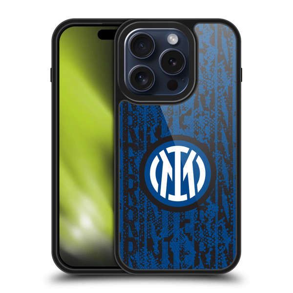 Fc Internazionale Milano Patterns Snake Wordmark Gel Armour Case For Apple iPhone 15 Pro