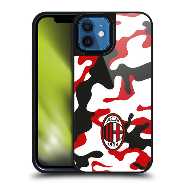 AC Milan Crest Patterns Camouflage Gel Armour Case For Apple iPhone 12 / iPhone 12 Pro
