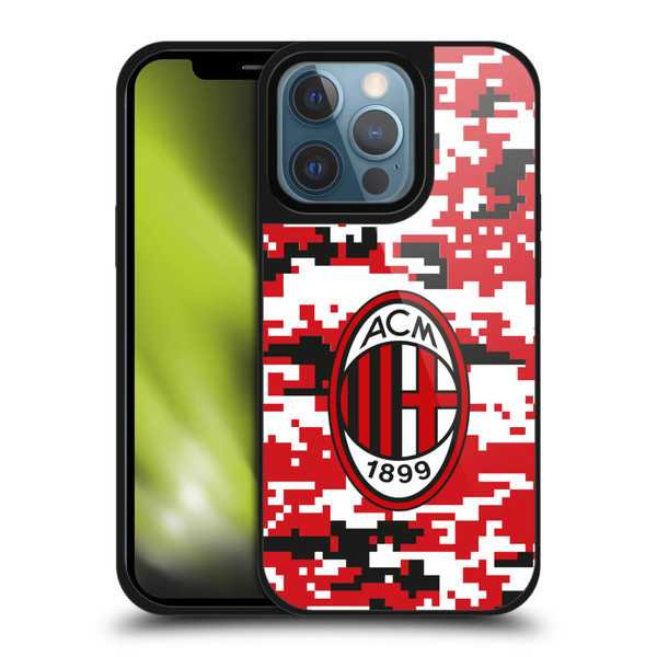 AC Milan Crest Patterns Digital Camouflage Gel Armour Case For Apple iPhone 13 Pro