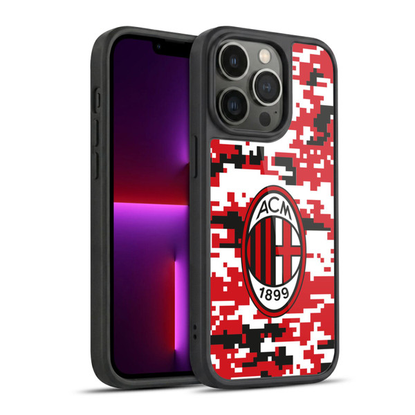 AC Milan Crest Patterns Digital Camouflage Gel Armour Case For Apple iPhone 13 Pro