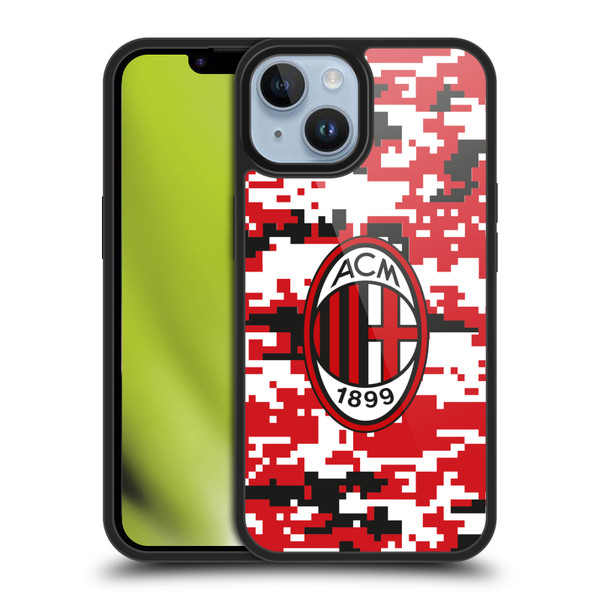 AC Milan Crest Patterns Digital Camouflage Gel Armour Case For Apple iPhone 14