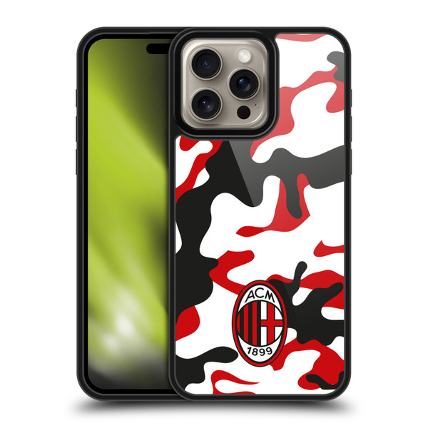 AC Milan Crest Patterns Camouflage Gel Armour Case For Apple iPhone 16 Pro Max