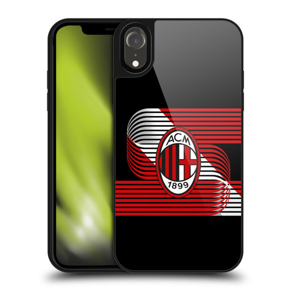 AC Milan Crest Patterns Diagonal Gel Armour Case For Apple iPhone XR