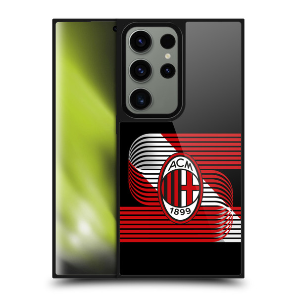 AC Milan Crest Patterns Diagonal Gel Armour Case For Samsung Galaxy S24 Ultra 5G