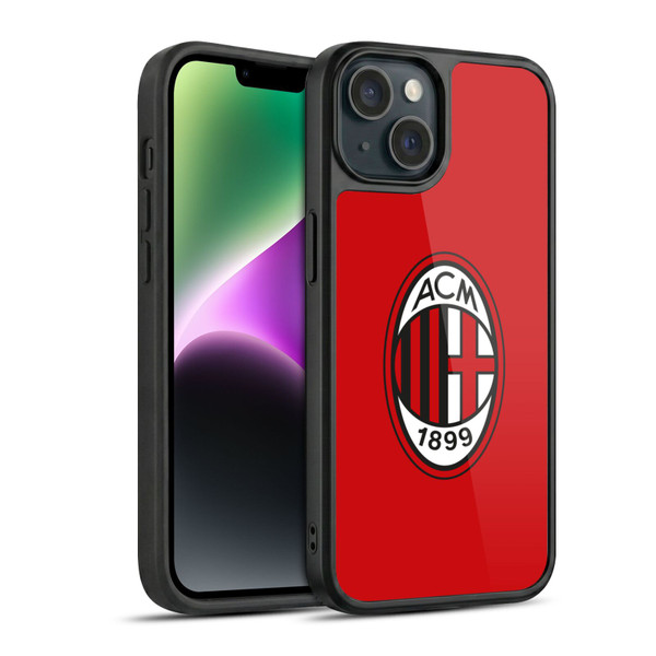 AC Milan Crest Full Colour Red Gel Armour Case For Apple iPhone 14