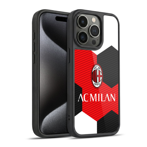 AC Milan Crest Ball Gel Armour Case For Apple iPhone 15 Pro