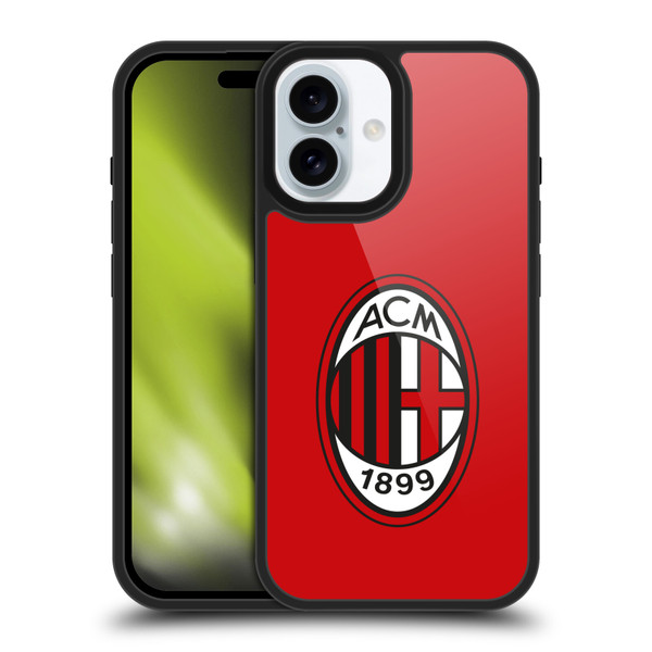 AC Milan Crest Full Colour Red Gel Armour Case For Apple iPhone 16