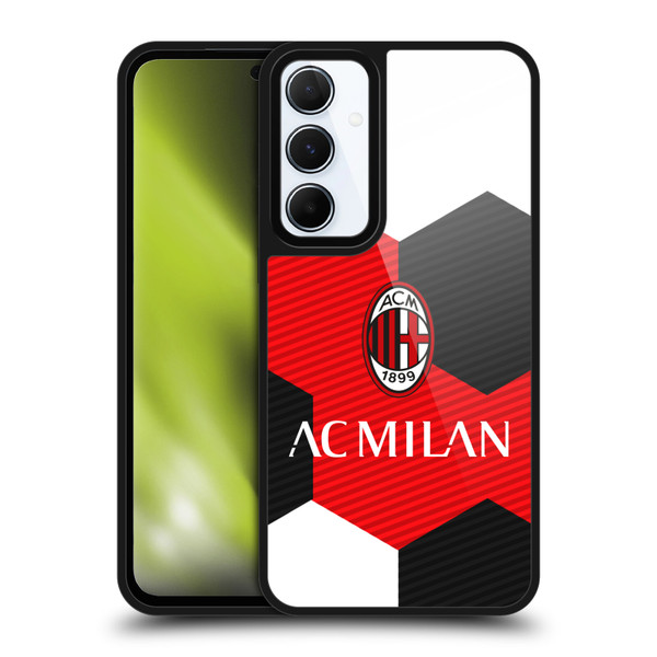 AC Milan Crest Ball Gel Armour Case For Samsung Galaxy A55 5G
