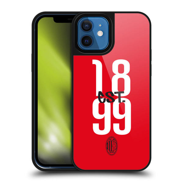 AC Milan Graphics Est. 1899 Gel Armour Case For Apple iPhone 12 / iPhone 12 Pro