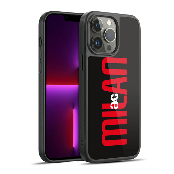 AC Milan Graphics Vertical Typography Gel Armour Case For Apple iPhone 13 Pro Max